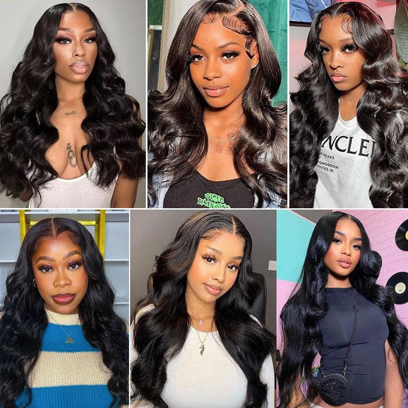Wear & Go Glueless Wigs Body Wave 4x6 Pre Cut HD Lace Closure Wig Pre Plucked Hairline Real Human Hair Wig-Elisahair