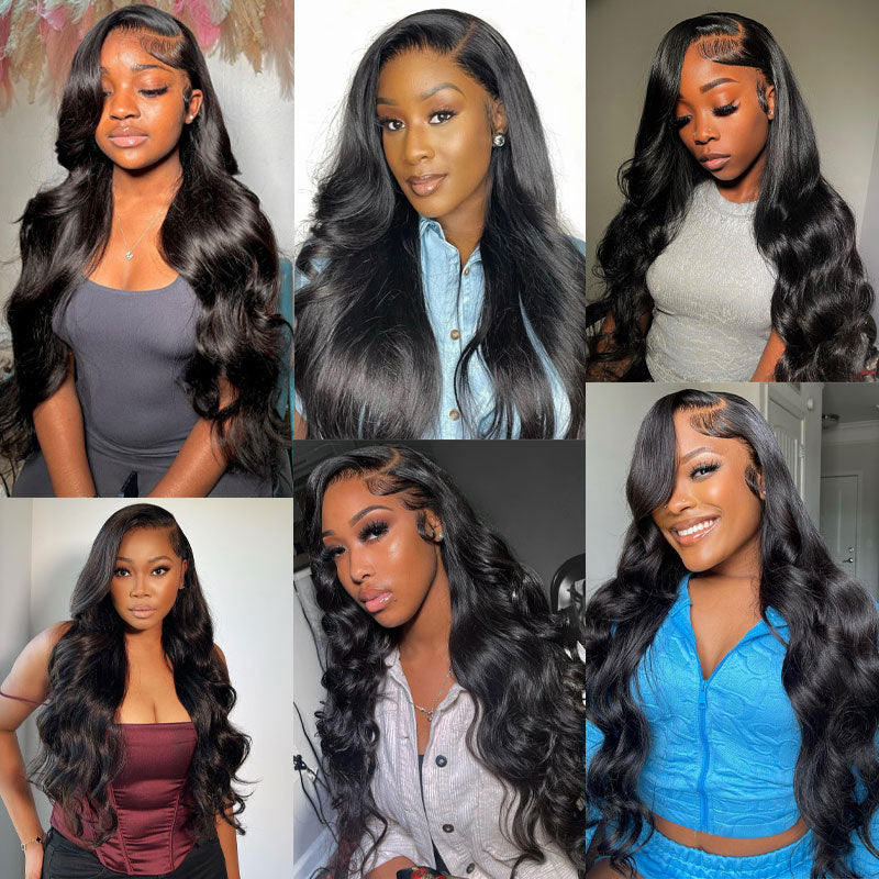 13x4 HD Transparent Lace Front Wigs Pre Plucked With Baby Hair Body Wave Lace Frontal Wigs Human Hair Wigs For Black Women-Elisahair