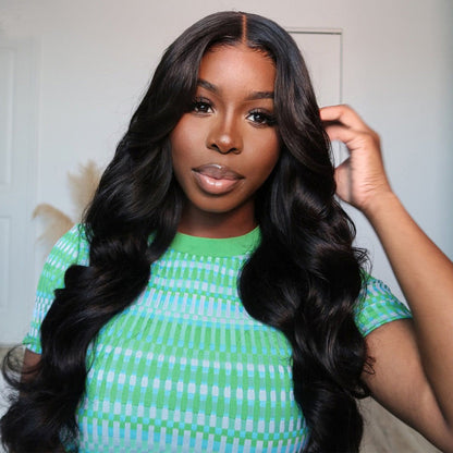 Wear & Go Glueless Wigs Body Wave 4x6 Pre Cut HD Lace Closure Wig Pre Plucked Hairline Real Human Hair Wig-Elisahair