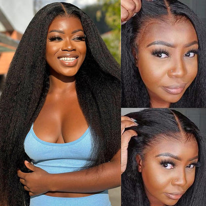 Kinky-Straigh-6x4-HD-Transparent-Lace-Front-Wigs-Human-Hair-Wig-Pre-Plucked-Natural-Hairline-elisahair