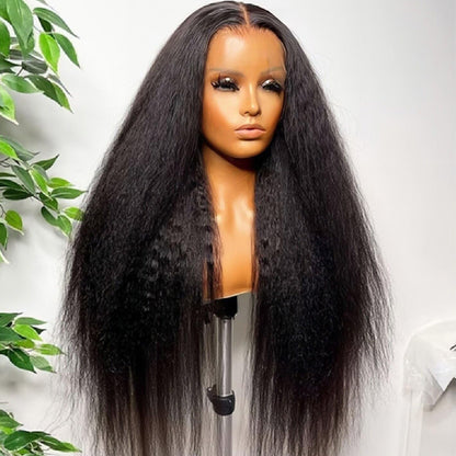 Kinky-Straight-6x4-HD-Transparent-Lace-closure-Wigs-Human-Hair-Wig-Pre-Plucked-Natural-Hairline-elisahair